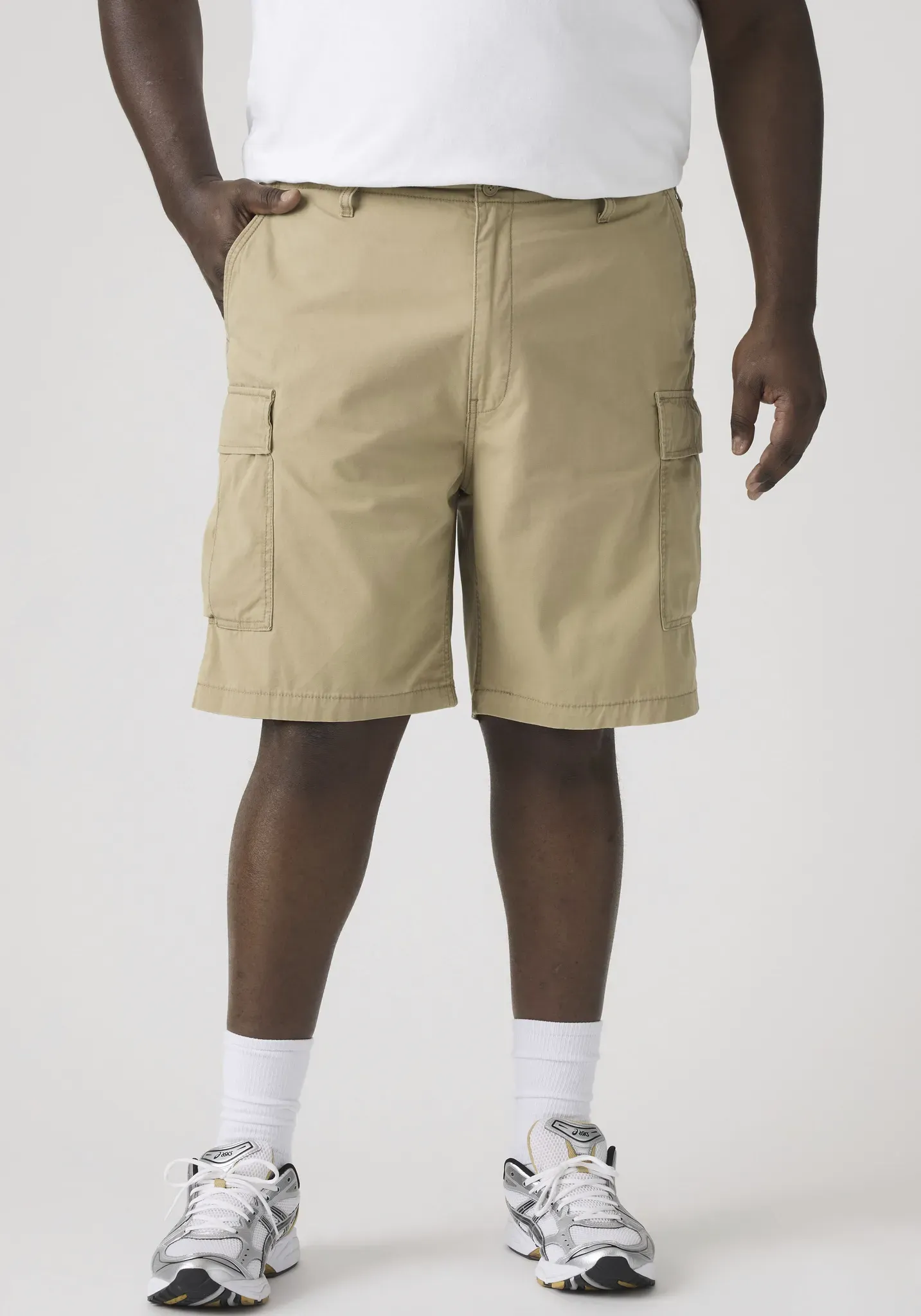 Cargoshorts LEVI'S PLUS, Herren, Gr. 46, N-Gr, harvest gold lt wgt canvas, Web, Obermaterial: 100% Baumwolle, bequem knielang, Hosen, Sommerhose