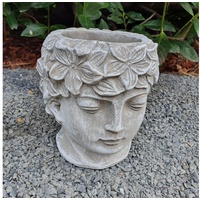 Aspinaworld Gartenfigur Kopf als Blumentopf 16 cm wetterfest