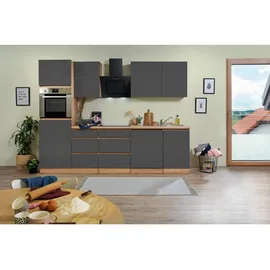 Respekta Küchenzeile Lorena 280 cm grau