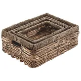 Kobolo 4tlg. Set Regalkorb BANANABASK in Braun | Gr.: onesize