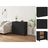 vidaXL Sideboard Schwarz 80x33x70 cm Holzwerkstoff