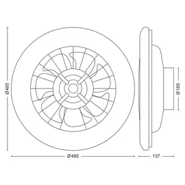 Philips Amigo 49 cm Deckenventilator Weiß