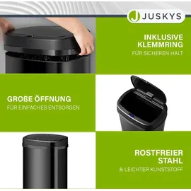 Juskys Automatik Mülleimer mit Sensor - Schwarz