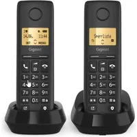 Gigaset Pure 100 Duo DECT Clip Eco sw, Schwarz
