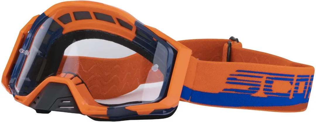 Scorpion Motorcrossbril, blauw-oranje Voorman