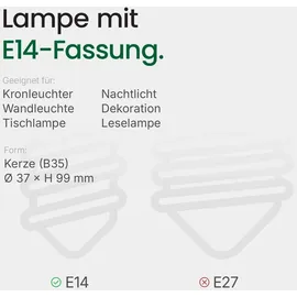 Spectrum E14 LED Kerzenlampe 4W 330lm 3000K Warmweiß 230V