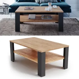 Vicco Couchtisch Anthrazit Sandeiche 100 x 60 cm