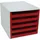 M&M Schubladenbox 28,5 x 35,7 cm 5-tlg. rot