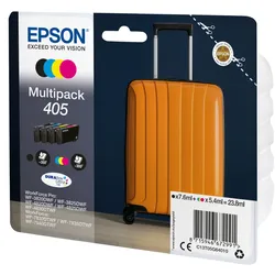 Epson 405 Tintenpatronen 4er-Pack 4x Farben DURABrite Ultra Ink Für Kompatibilität, siehe Artikel-Beschreibung | 4x Tintenpatronen: Schwarz, Magenta,