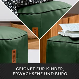 Green Bean Sitzhocker Pouf Kunstleder 43 x 30 x 43 cm Dunkelblau/Dunkelgrün