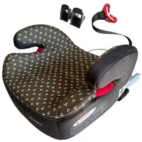 XOMAX XL-313 Kindersitz mit ISOFIX und Gurtfuhrung I mitwachsend 15-36 kg, ca. 6-12 Jahre, Korpergroße von 125–150 cm, Gruppe 2/3 I Bezug abnehmbar und waschbar I ECE R129, (Grau-Beige-Muster)