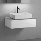 neoro n50 Unterschrank B: 80 cm mit 1 Auszug, Waschtisch B: 58 cm weiß matt, B: 80.5 BN0065WM+BN0412WH+BN0402C3