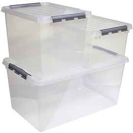 Sunware Aufbewahrungsbox Q-Line 120L transparent 80 x 50 x 38 cm