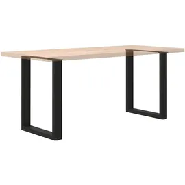 vidaXL Esstischbeine U-Form 2 Stk. Schwarz 60x(72-73) cm Stahl