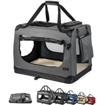 LIONTO Hundetransportbox 101 x 69 x 70 cm Grau