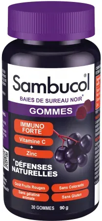 Sambucol Immuno Forte Gummis Mit Vitamin C Und Zink Schwarzer Holunder 30 Stück