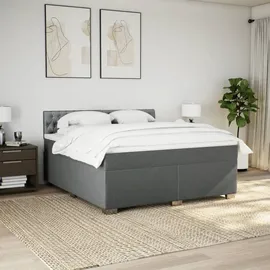vidaXL Boxspringbett 180 x 200 cm Dunkelgrau