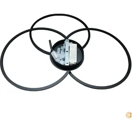 just light. LED Deckenleuchte Schwarz modern, drei Leuchtringe, dimmbar, schwenkbar