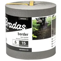 Bradas Rasenkante Beeteinfassung BORDER 6m/15cm grau 7576