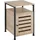 Tectake Beistellschrank 40,5 x 60,5 cm Braun