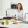 Relaxdays Salatschüssel mit Besteck Silber 4,5 l