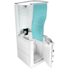 AcquaVapore Seniorendusche und Sitzwanne Kombination Whirlpool mit Tür S10D-TH-WP 80x90x215cm