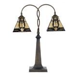 5LL-6322 Tiffany-Tischlampe-Tischleuchte-Schreibtischlampe Clayre & Eef / Lumila