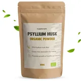 Cupplement Flohsamenschalen Pulver 300 Gramm Organic Bio Psyllium Husk Fibre - Keine Kapseln oder Tabletten - Leinsamen - Supplement - Superfood - Ballaststoffe - Gemahlen - Kaufen