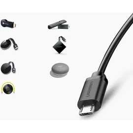 UGREEN Ethernet Adapter für Chromecast Micro-USB 100Mbps Netzwerkadapter mit USB 2.0 Netzkabel für Stromversorgung
