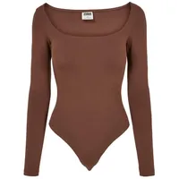 URBAN CLASSICS Organic Langarm-body Bark 4XL