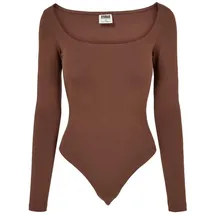 URBAN CLASSICS Organic Langarm-body Bark 4XL