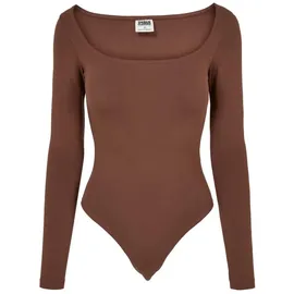 URBAN CLASSICS Organic Langarm-body Bark 4XL