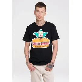 LOGOSHIRT T-Shirt "Simpsons - Krusty Burger", Jungen, Gr. 4XL, schwarz, 100% Baumwolle, bedruckt, normal, Rundhals, Shirts T-Shirt, mit lizenziertem Originaldesign