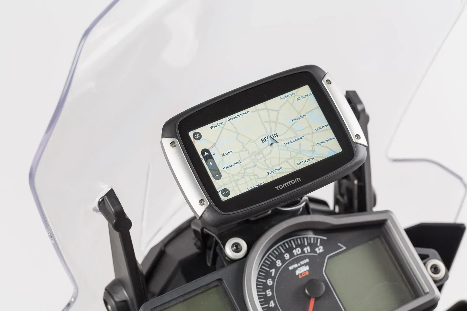 SW-Motech Navi-Halter im Cockpit - Schwarz. KTM 1050/1090/1190 Adventure., schwarz