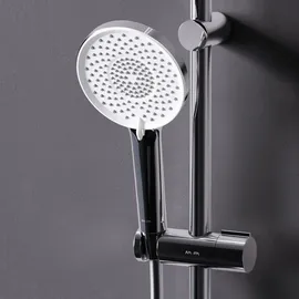 AM.PM Duschsystem Regendusche mit Thermostat 38°C Edelstahl Duscharmatur Set, Duschsäule Regendusche, inkl. verstellbar Duschstange Handbrause F07XB300