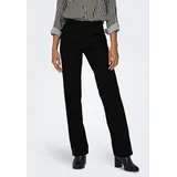 Only Anzughose "ONLRAFFY – Hose mit geradem Bein und Stretchkomfort", Damen, Gr. XL (42), Länge 30, schwarz, Web, Obermaterial: 95% Polyester, 5% Elasthan, unifarben, gerade lang, Hosen Anzughose, Materialmix