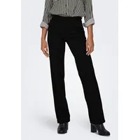 Only Anzughose "ONLRAFFY – Hose mit geradem Bein und Stretchkomfort", Damen, Gr. XL (42), Länge 30, schwarz, Web, Obermaterial: 95% Polyester, 5% Elasthan, unifarben, gerade lang, Hosen Anzughose, Materialmix
