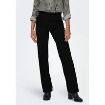 Only Anzughose "ONLRAFFY – Hose mit geradem Bein und Stretchkomfort", Damen, Gr. XL (42), Länge 30, schwarz, Web, Obermaterial: 95% Polyester, 5% Elasthan, unifarben, gerade lang, Hosen Anzughose, Materialmix
