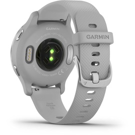 Garmin Venu 2S 40 mm Silikonarmband hellgrau/silber