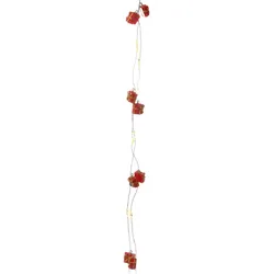 LED Drahtlichterkette Geschenke 20 LED Timer Silberdraht Weihnachtsdeko rot