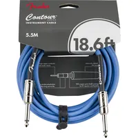 Fender Contour Series Instrumentenkabel (18.6ft STR/STR) Lake Placid Blue