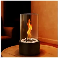 Nettlife Tischfeuer Ethanol Tischkamin Indoor Outdoor Eckig/Rund Kamin Tischfeuerstelle (Set, Für Balkon Schlafzimmer Zuhause), Die Party Geschenkideens oder als stilvolle Tischdekoration schwarz