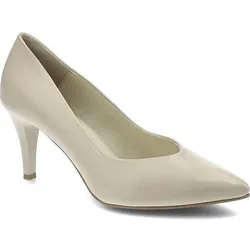 Beige Halbschuhe Clasicco Elegante Lederschuhe Mit Absatz, 37