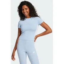 adidas Essentials 3-Streifen Slim Baby T-Shirt Glow Blue / White 2XS