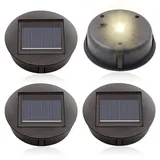 mizikuu Solarleuchten Ersatzteile, 8cm Leuchtmitteln Solarpanel Laterne Deckel LED Wasserdicht Solarleuchten Ersatz Top für Solar Gartenleuchten, Solarlaterne und DIY (4 Stück)