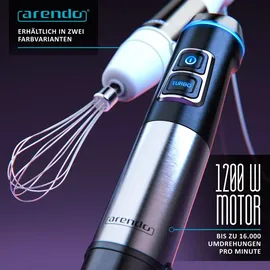 Arendo 1200W TURBO Stabmixer Set 4in1