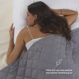 Blumtal Gewichtsdecke Grau, Textil, Füllung: Glasperlen, Rechteckig, 135x200 cm, Reach, Schlaftextilien, Bettdecken