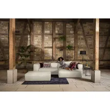 W.Schillig Ecksofa »around-the-block, modern und elegant, bequem, L-Form« mit eleganter Biese, mit Federkern grau