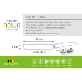 WOLL Nowo Titanium Induktions-Gusspfanne 24 cm