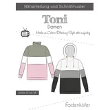 Fadenkäfer Papierschnittmuster Hoodie Toni Damen